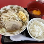 ラーメン もっけだの - 『朝食セット(ラーメン)+ニンニク』