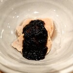 おすし 花富 - 塩あん肝　海苔の佃煮