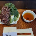 叶 匠壽庵 - 石餅かき氷 抹茶　600円税込