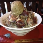 あんから庵 - 栗ほうじ茶カキ氷ほうじ茶アイス