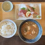 しまかぜ食堂 - 刺身定食