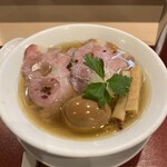 燃えよ麺助 - 特製金色貝そば