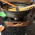 麺屋 まるみつ - 雑炊用に再加熱