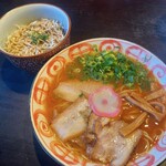 Marutaya - 【中華そば　730円】【しらす飯　360円】
      