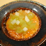 神楽坂 石かわ - ココナツミルクのブランマンジェ　ブドウと梨