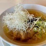 喜多方 満喜 - 塩ラーメン＋ネギ