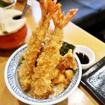 金子屋 - 大海老天丼（ご飯少なめ）