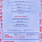 Deck - ハッピーアワーメニュー