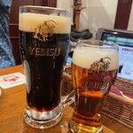 銀座ライオン - 黒ビール大ジョッキと琥珀ビール！！