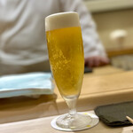 鮨 なんば - 先ずは生ビール