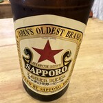 Nisen En Tabe Nomi Houdai To Remon Sawa Hanakoma - 瓶ビール(赤星) 。瓶ビールは4社取り扱うと言う懐の深さに感心。