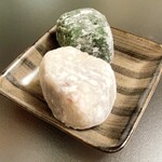 Wagashi Shinagira Choushundou - 黒豆大福・よもぎ大福