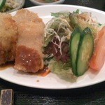 自然菜食　りんどう - グルテンの紫蘇豆腐巻フライ