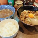 豚蔵 - 肉そばつけ麺+味玉+サービスライス