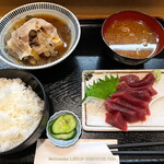 ゆず - ２品定食 マグロ刺しと肉豆腐