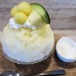 かき氷店 小桃 - 幸せマスクメロン2500円　➕マスカルポーネ200円