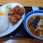 柳屋食堂 - 料理写真:定食とミニラーメンセットで800円