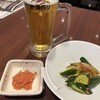 Ito Dainingu - 生ビールと旨辛きゅうりのビールセット800円と一口明太子100円