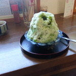 高良山茶屋　望郷亭 - 宇治ミルク・・・シロップは甘口です。氷はサラサラです。