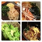 和牛焼肉 匠家 - ナムル盛り合わせと冷麺、ビビンパーーー