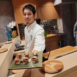Sushi Tomikawa - 大村亮太大将とマグロッシーニ