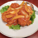 中華菜館 紅宝石 - えびのケチャップ煮(ハーフ) ¥990