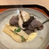Oryori Kifune - 能登牛のすき焼き風,115椎茸,筍-卵黄風ソース