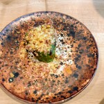 ACiD brianza - 万願寺唐辛子海老のムース詰めてグリル。ラムハートのパラパラに香ばしさとかコクがあって何だか美味しいの