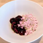 ACiD brianza - フロマージュブランアメリカンチェリー赤紫蘇ミントパウダー。