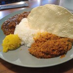 フィッシュ 新宿店 - ２種コンボ(ポークカレー＆キーマ) 1200円(税込) キーマ側