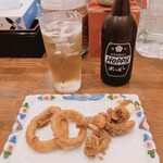 立ち呑み ゆうらん - ホッピーセット/イカ揚げ