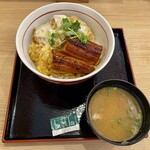 Katsu Sato - うなかつ丼に豚汁の小