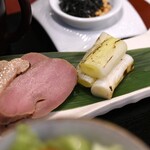 とん唐てん - 鴨肉の葱塩親子丼