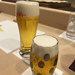 うを徳 - 生ビールと一口生ビール