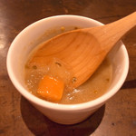 RiR organic+greens - 納豆丼に付いてきたスープ