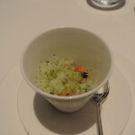 リストランテ カノフィーロ - 大助ときゅうり、リンゴとディルのソルベ