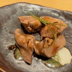 丸鶏料理と濃厚水炊き鍋 鳥肌 - 