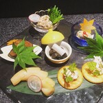 Sousaku Washoku Izakaya Amagaeru - 自家製珍味の盛り合わせ