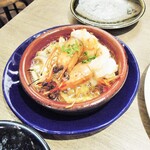 ミアスタンド - エビとキノコのアヒージョ