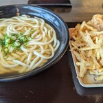 Yamayoshi Sabu Miten - かけ大(2玉)+ちく天・野菜かき揚げ・とり天