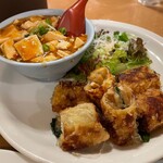 南海飯店 - 春巻＋麻婆豆腐小サイズ