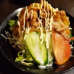 喰い呑み処 一徳家 - 豚生姜焼きサラダ（ハーフ）