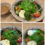 Sakeya Sakana Shinya - ◯モロッコインゲンマヨネーズ¥480
                      …インゲンは茹で加減もよく、トマトやレタス、パプリカなどとサラダ風に提供されました。
                      和風ドレッシングも美味しいけれどマヨネーズが良く合います♡(*´-`)