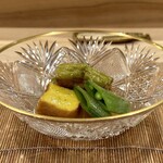 温味 - スナップエンドウ 賀茂茄子 粟麩