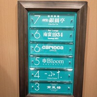 南蛮 銀圓亭 - エレベーターの看板