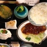 海石榴 - 味噌カツ定食（ロース）1100円