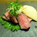 神戸牛炉窯焼ステーキ 雪月風花 北野坂 - イチボの炭焼きステーキ