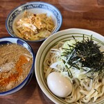 奔放 - ピリカラ胡麻つけ麺並1,050円 辛ネギ200円