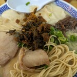 純とんこつ無双 - 辛子高菜投入