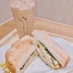 ドトールコーヒーショップ - モーニングセットB(カフェ・オレM/ツナサラダチーズ)
